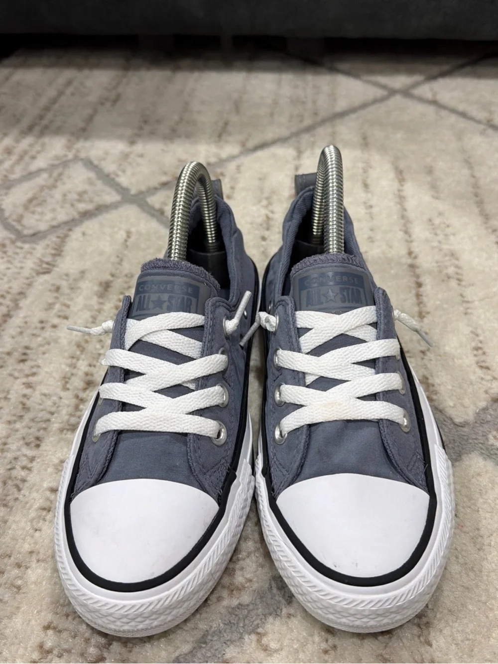 Converse Chuck Taylor All Star Shoreline Gray Slip On Sneakers 570485F Womens 7